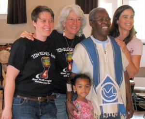 Drumrise's Amy and Colleen with the Keita family