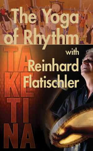 Flyer for the TaKeTiNa workshop: The Yoga of Rhythm, in Decatur, Ga Oct 18-20, 2013